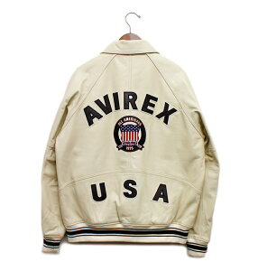 AVIREX(�A���B���b�N�X) LIGHT LEATHER SIGNATURE VARSITY JACKET/���C�g���U�[ �V�O�l�`���[ �o�[�V�e�B�[ �W���P�b�g No.783-4950016