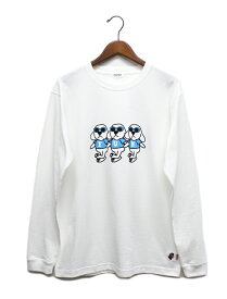 modem design(モデムデザイン) SUNGLASS DOG 長袖Tシャツ“アメリカ製コットンのTシャツ”一味違う風合いのメンズロンT 2024年春モデル