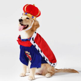 送料無料 ペットの服 ハロウィン Halloween 2点セット 國王 全4サイズ マジクタイプ 着ぐるみ 可愛い 犬猫ハット ペット用コスプレ 着脱簡単 犬 猫 犬 キュート ドッグウェア 面白い 撮影道具 おしゃれ 着せ替え 変身グッズ ペット用品 パーティー 楽天海外通販