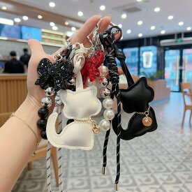 送料無料 キーホルダー 猫好き 猫型 レザーキーリング 手編み紐 おしゃれで使いやすい 車のキーリング バッグ飾り品 可愛い 動物 鍵 アクセサリー お祝い 誕生日 プレゼント 3色展開 多用途 雑貨 楽天海外通販