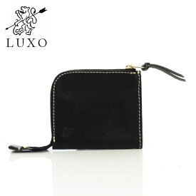 LUXO ( ルシオ ) 革 ( レザー ) 財布 レディース メンズ / ブラック LXOC-001BLK .