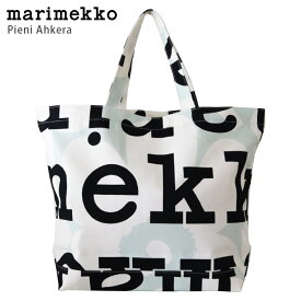 マリメッコ ( marimekko ) Kioski Ahkera Unikko Logo ウニッコ ロゴ トートバッグ / ライトグリーン×オフホワイト　【 正規販売店 】
