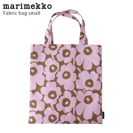 【 メール便可 】 マリメッコ ( marimekko ) Mini Unikko ( ミニ ウニッコ ) スモールファブリックバッグ / ピンク×ベージュ　【 日本限定 】【 正規販売店 】