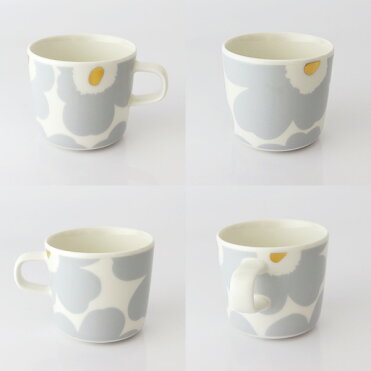 Marimekko マリメッコ Unikko ウニッコ コーヒーカップ 0ml 取っ手有 ホワイト グレー ゴールド 正規販売店 Room 欲しい に出会える