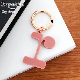 【 メール便可 】 レペット (repetto ) チャーム Key ring イニシャルロゴ キーリング / Satin pink　【 A0096 】【 正規販売店 】