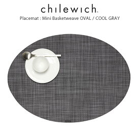 チルウィッチ ランチョンマット chilewich ミニバスケットウィーブ ( オーバル )/ クール グレー ( Mini Basketweave Oval / Cool Gray ) 【 正規販売店 】.