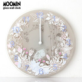 MOOMIN ( ムーミン ) ガラス ウォール クロック 壁掛け 時計 「 Moomin Picking Flowers 」 φ280mm Moomin Timepieces ( ムーミンタイムピーシーズ ) 【 正規販売店 】.