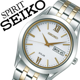 セイコー腕時計 SEIKO時計 SEIKO 腕時計 セイコー 時計 スピリット SPIRIT メンズ ホワイト SBPX085 メタル ベルト 正規品 ソーラー 防水 ペア モデル シルバー ゴールド シンプル 送料無料