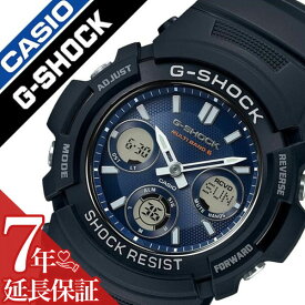 【7年保証対象】カシオ腕時計 CASIO時計 CASIO 腕時計 カシオ 時計 Gショック G-SHOCK メンズ ブルー AWG-M100SB-2AJF アナデジ デジタル 正規品 液晶 タフ ソーラー 電波 時計 ストップ ウォッチ ブラック 送料無料