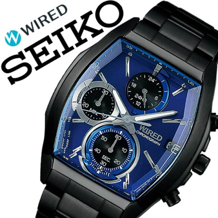 1416円 (税込) ワイアード WIRED クロノグラフ 腕時計 ブラック VR33-0AB0