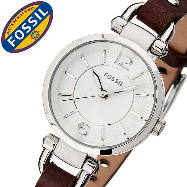 フォッシル 腕時計 FOSSIL 時計 フォッシル 時計 FOSSIL 腕時計 ジョージア Georgia レディース ホワイト ES3861 新作  人気 流行 ブランド 防水 ギフト プレゼント レザー ベルト 革 ブラウン 送料無料 | 腕時計ギフトのパピヨン