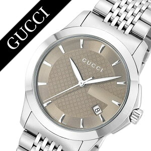 グッチ 腕時計 GUCCI 時計 Gタイムレス G Timeless メンズ ブラウン YA126406 人気 ブランド 防水 高級 プレゼント ギフト メタル ベルト シルバー 送料無料