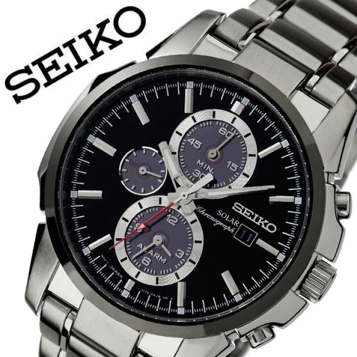 楽天市場 セイコー 腕時計 Seiko 時計 セイコー時計 Seiko腕時計 メンズ ブラック Ssc087p1 人気 ブランド おすすめ 防水 ソーラー ステンレス ベルト 逆輸入 限定 社会人 スーツ 仕事 ビジネス カレンダー 彼氏 旦那 夫 大人 かっこいい おしゃれ カジュアル