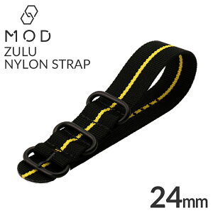 MOD ZULU NYLON STRAP Y[[ iC Xgbv 24mm  Y fB[X BT-NYL-24-BKYE-BK [ NATO ^Cv xg rv ig[xg v oh Xgbv vxg rvxg ւxg 