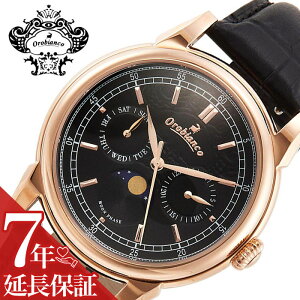 オロビアンコ ムーンフェイズ 時計 Orobianco 腕時計 ビアンコネーロ BIANCONERO メンズ ブラック OR0074-33 人気 ブランド おしゃれ ファッション スーツ フォーマル ビジネス プレゼント ギフト ク