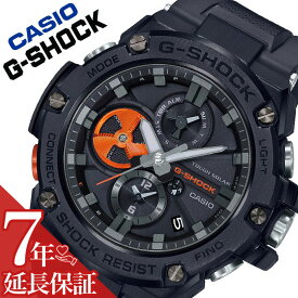 【5年保証対象商品】カシオ 腕時計 CASIO 時計 ジーショック ジースティール G-SHOCK G-STEEL メンズ ブラック GST-B100B-1A4JF [ 人気 ブランド Gショック おしゃれ かっこいい Gショック スポーティー ジースティール メカ オレンジ 光沢 ファッション プレゼント ギフト ]