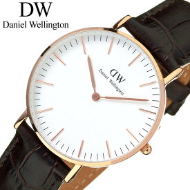 ダニエルウェリントン 腕時計 DanielWellington 時計 ダニエル ウェリントン クラシック ヨーク ローズ ゴールド 36mm CLASSIC York Rose レディース ホワイト DW00100038 [ 北欧 DW シンプル 革ベルト ブランド 薄型 軽量 人気 クラシック 上品 プレゼント ]