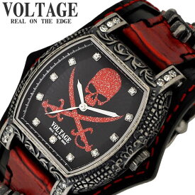 ヴォルテージ VOLTAGE 腕時計 チャーチ CHURCH メンズ VO-024S-02BR 男性 ブラック バイカー ロック 革ジャン コンチョ シルバー ハード 人気 おすすめ おしゃれ ブランド プレゼント ギフト