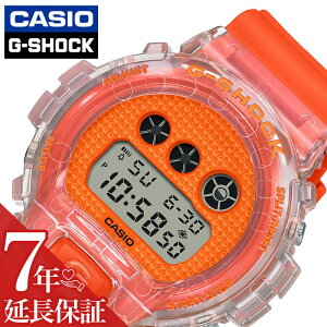 カシオ 腕時計 CASIO 時計 Gショック ラッキードロップシリーズ G-SHOCK 男性 向け メンズ デジタル 平成 2000年代 スクエア DW-6900GL-4JR 人気 おすすめ おしゃれ ブランド プレゼント クリア スケル