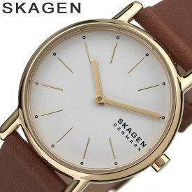 スカーゲン 腕時計 SKAGEN 時計 シグネチャー リール レディース ホワイト 女性 仕事 ビジネス オフィス スーツ 誕生日 記念日 贈り物 就活 就職祝い 入学祝い 卒業祝い シンプル 薄型 軽い レザー 革 革ベルト SKW3121 人気 おすすめ おしゃれ ブランド プレゼント ギフト