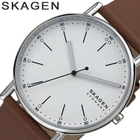 スカーゲン 腕時計 SKAGEN 時計 シグネチャー SIGNATUR メンズ ホワイト 男性 仕事 ビジネス オフィス スーツ 誕生日 記念日 贈り物 就活 就職祝い 入学祝い 卒業祝い シンプル 薄型 軽い レザー 革 革ベルト SKW6903 人気 おすすめ おしゃれ ブランド プレゼント ギフト