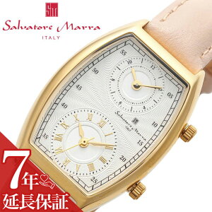 サルバトーレ マーラ 腕時計 Salvatore Marra 時計 レディース ベージュ 女性 仕事 ビジネス オフィス 誕生日 記念日 お祝い 彼女 嫁 奥さん 母 贈り物 SM23107 デュアルタイム レクタングル シンプ