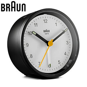 ブラウン 置時計 BRAUN ブラウン置時計 BC12BW 目覚まし時計 ブラウン置時計 BC12BW アナログ アラームクロック ANALOG ARALM CLOCK ブラック×ホワイト クオーツ(静音設計) 人気 おすすめ おしゃれ