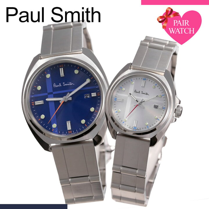 楽天市場 ペア価格 電池交換不要 ペアウォッチ ポールスミス 腕時計 Paulsmith 時計 ポール スミス ペア Paul Smith クローズド アイ ソーラー メンズ レディース 男性 女性 メタル 青 ブルー 紺 カップル お揃い 恋人 彼氏 彼女 夫婦 結婚 記念日 誕生日
