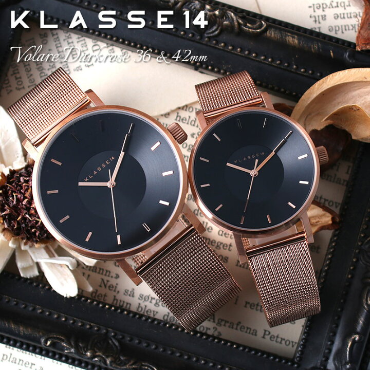 楽天市場 クラス14 腕時計 Klasse14 Klass14 クラスフォーティーン 時計 ヴォラーレ Volare メンズ レディース 男性 女性 向け おすすめ 人気 ブランド シンプル 42mm 36mm ローズ ゴールド ブラック メッシュベルト 金属 ベルト 彼女 彼氏 恋人 プレゼント 大きめ 華奢
