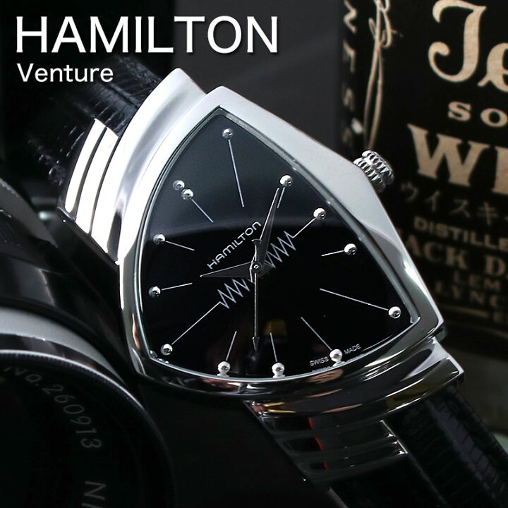 楽天市場 ハミルトン ベンチュラ 腕時計 Hamilton 時計 Ventura メンズ レディース 人気 おすすめ ブランド 高級 おしゃれ お洒落 H H ブラック 革ベルト レザー ベルト おすすめ フォーマル ビジネス 仕事 スーツ ビジカジ 彼氏 彼女 恋人 誕生日