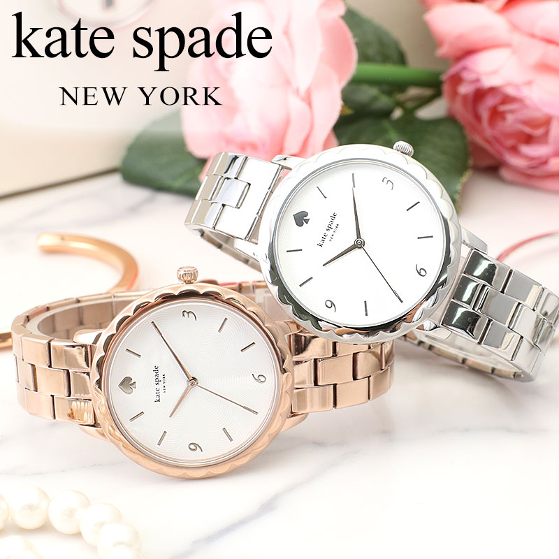 アメリカ限定デザイン Kate spade ケイトスペード 腕時計 ピンクローズ-