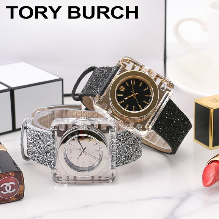 楽天市場 話題の クリアウォッチ トリーバーチ 腕時計 Toryburch 時計 トリー バーチ Tory Burch レディース 女性 トリバ 人気 ブランド 恋人 彼女 妻 プレゼント おすすめ スクエア 四角 革ベルト レザーベルト ブレスレット アクセサリー 透明 クリア ウォッチ 韓国