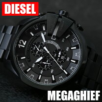 稼働品 DIESEL ディーゼル 腕時計 ブラック文字盤 デイト ビッグ 