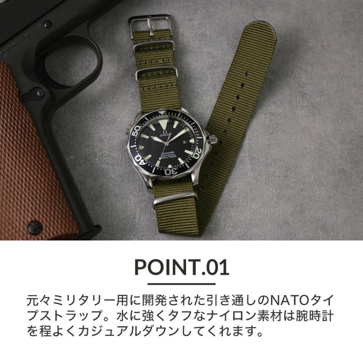 楽天市場】【オメガ OMEGA 対応 ベルト】NYLON STRAP TYPE NATO 