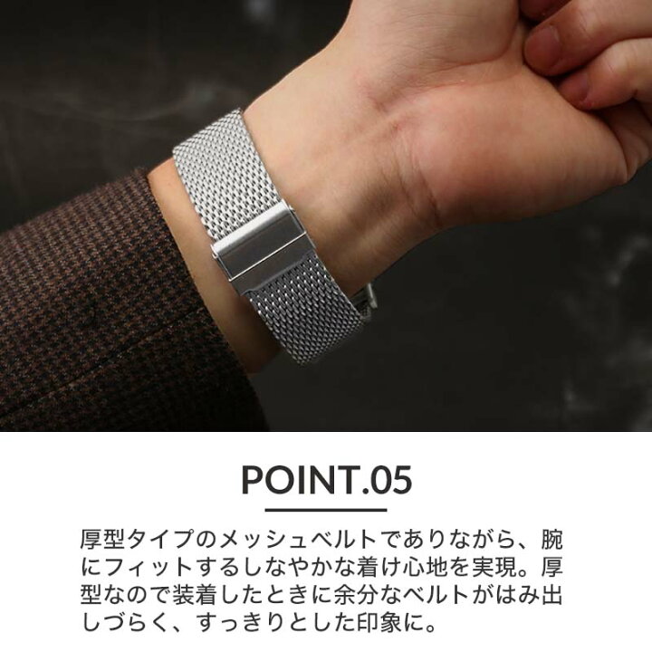 楽天市場】【SEIKO SPIRIT 対応 ベルト】BAMBI バンビ メッシュ ベルト 