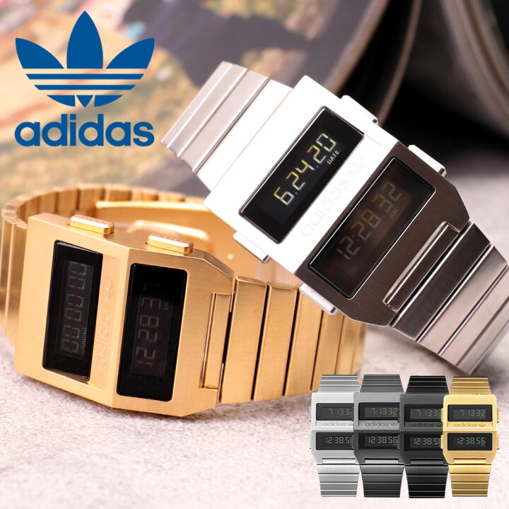 楽天市場 アディダス オリジナルス 腕時計 Adidas Originals 時計 アディダス時計 アーカイブ M3 Archive メンズ レディース 男性 女性 シンプル ゴールド シルバー おしゃれ ユニーク デジタル 液晶 タイマー ステンレス 金属 ベルト 人気 ブランド スポーツ おしゃれ