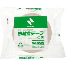 ニチバン　布粘着テープ　50mm×25m　厚み0．30mm　黄土　102N7－50　1巻