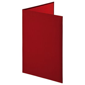 ナカバヤシ　証書ファイル　布クロス　A4　二つ折り　透明コーナー貼り付けタイプ　赤　FSH−A4C−R　1冊