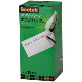 3M　スコッチ　メンディングテープ　エコノパック　大巻　18mm×30m　紙箱入　業務用パック　MP−18　1パック（12巻） 【送料無料】