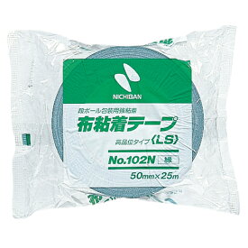 ニチバン　布粘着テープ　50mm×25m　緑　102N3－50　1巻