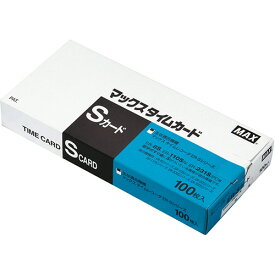 マックス　タイムレコーダ用カード　ER−Sカード　ブルー　ER90060　1パック（100枚）
