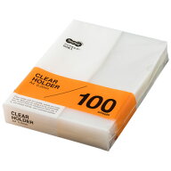 TANOSEE　クリアホルダー　A4　クリア　厚さ0．2mm　1パック（100枚）