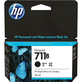 HP　HP711B　インクカートリッジ　ブラック　38ml　3WX00A　1個 【送料無料】