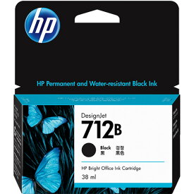 HP　HP712B　インクカートリッジ　ブラック　38ml　3ED28A　1個 【送料無料】