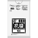 【お取寄せ品】 日本サニパック　Nシリーズ　業務用ポリ袋　厚口　透明　45L　N－48　1パック（10枚）