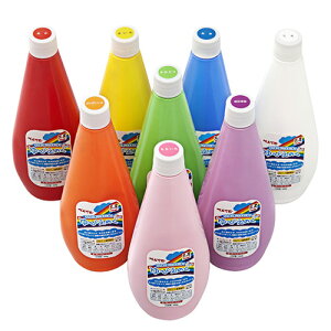 【お取寄せ品】 ぺんてる ゆびえのぐ 8色セット 650g/本 WHG−8 1セット 【送料無料】