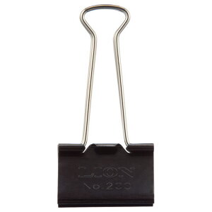 ライオン事務器 バインダークリップ 特大 口幅41mm No.200 1箱(10個)