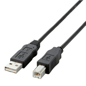 エレコム　環境対応USB2．0ケーブル　（A）オス−（B）オス　ブラック　2．0m　RoHS指令準拠（10物質）　USB2−ECO20　1本