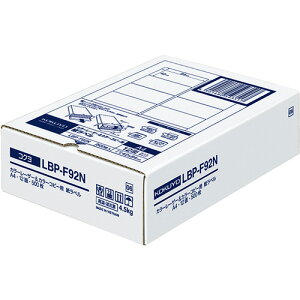 【お取寄せ品】 コクヨ カラーレーザー&カラーコピー用 紙ラベル A4 12面 42×84mm LBP−F92N 1箱(500シート) 【送料無料】