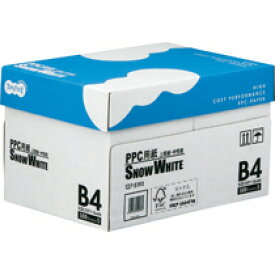 TANOSEE　PPC用紙　SNOW　WHITE　B4　1箱（2500枚：500枚×5冊） 【送料無料】